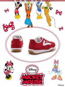 Disney 1 双米奇联名儿童运动鞋，适合日常穿着、节日、运动、户外活动，舒适、防滑、透气（男童运动鞋、男童滑板鞋、儿童运动鞋、女童运动鞋、女童滑板鞋） - 紅色 - 查看 3