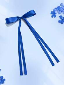 1Pc 6 Inch Hair Bow Fashionable Teens Girl Tassel Ribbon Bowknot Hair Bows With Clips With Small Long Tail For Festivals Party - A - View 5