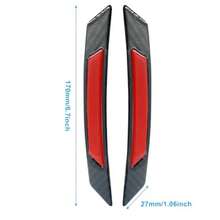 6Pcs Car Reflective Trim Side Marker Stickers Door Reflector Guard Automotive Exterior Accessories Truck Wheel Well Arch Bumper Fenders RedandBlack - Red - 查看 2