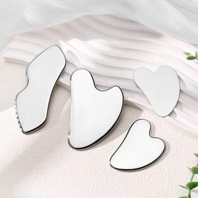 Bảng massage bằng thép không gỉ, bảng cạo mắt Gua Sha làm đẹp da mặt, dụng cụ Gua Sha đa chức năng giúp thư giãn toàn thân, giải tỏa tắc nghẽn.