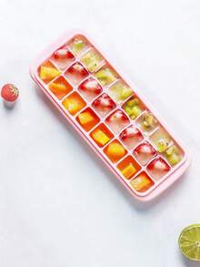 14/24孔硅胶冰格模具 - 粉色冰格，适用于冷饮、冰球、冰淇淋、巧克力、饮料、果汁，适合家庭厨房、生日派对等各种场合，是完美的礼物之选。 - 彩色 - 查看 6