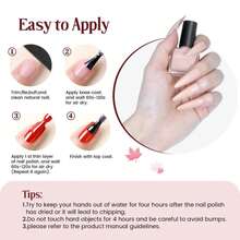 OpenLive 12 PCS Nail Polish Kit With 10 Colors As 2 PCS BASE And TOP Coat Green Blue Red Pink Collection Gifts For Women. - ColorA - 查看 7