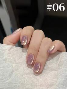 Miss Leia 15ml Sunset Gold Glass Bead Cat Eye Gel Nail Polish, Color Gel Clear Coat, Beginner Nail Art, UV LED Curing, Soakable Semi-Permanent, Suitable For Beauty Salon Nail Salon Sets, DIY, Holiday Party Gifts For Women, Nail Art Supplies - Multicolor - View 15