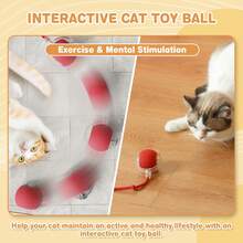 1 set de jouet interactif à bille roulante par gravité, jouet électrique automatique pour chat, balle intelligente pour que le chat joue et se distraie, couleur aléatoire - Multicolore - Voir 5