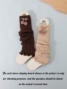 2 đôi tất giữ ấm chân có nơ và bèo nhún cho bé gái, đa năng. - Nhiều màu - Xem 4