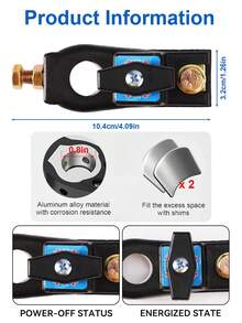 12V/24V 重型汽车电池断路开关，通用电池切断隔离开关，手动/自动断路器，防止漏电，适用于汽车、房车和船舶电池切断开关 - 均碼 - 查看 3