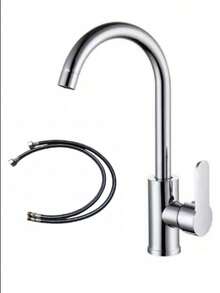 Vòi bếp xoay 360° kiểu dáng vòm cao - Có tay cầm điều khiển nước nóng lạnh kép và thiết kế vòm cao, cấu trúc chống bắn nước. Bao gồm ống mềm 60cm để dễ dàng lắp đặt. Chất liệu bền chắc, phù hợp cho mặt bàn bếp gia đình, quầy bar, phòng giặt, bồn rửa sân vườn, bồn rửa phòng tắm, xe RV và trang trại công nghiệp. Cũng có thể được sử dụng như vòi sen, phụ kiện phòng tắm và đồ dùng nhà bếp sang trọng! (Kiểu dáng, màu sắc và bao bì ngẫu nhiên) - Nhiều màu [Phiên bản nâng cấp] - Xem 10