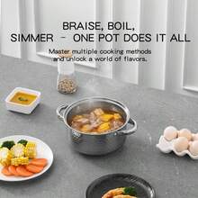 12-Piece Cookware Set, Made Of Stainless Steel, Non-Stick, Kitchen Cookware Set, Non-Stick Cooking Set, All Kinds Of Pots And Pans To Meet All Kitchen Needs, The Best And Most Practical Gift For Mom - 銀色 - 查看 8