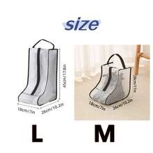 3/2/1pc Boot Storage Bags, Long & Short Boot Storage Shoe Bags, New Fashion Transparent Shoe & Boot Dust Covers, Women's High-Top & Ankle Boot Specialized Boot Bags, Zipper & Handle Boot Covers,Shoe Protection,Suitable For Flats, Ankle Boots & High. - Clear - View 7