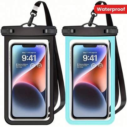 Túi chống nước 4 lớp có khóa cài, phù hợp với điện thoại màn hình cảm ứng, có thể sử dụng khi bơi lội, công viên nước, bãi biển, chụp ảnh, lặn, chèo thuyền và các môn thể thao dưới nước khác. Tương thích với iPhone 15, 14, 13, 12, 11 Pro Max và các điện thoại có kích thước màn hình nhỏ hơn 7 inch.