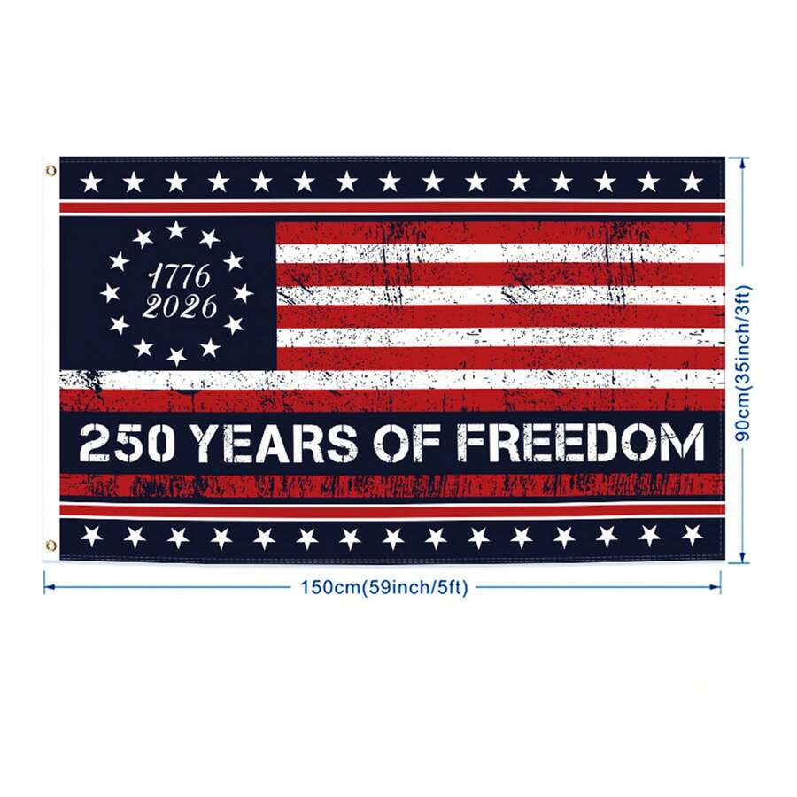 3x5 Feet United States 250th Anniversary 1776-2026, Independence Day, 250 Years America Birthday Outdoor Parades - 款式5 - 查看 1