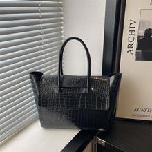 Large-Capacity Stylish And Simple Retro-Style Daily Shoulder Bag, 2026 New Model, Simple Women's Commuter Bag - Black - View 13