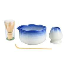 Set de 2 piezas/4 piezas/5 piezas Tazón de Matcha de la Dinastía Song, Herramientas de preparación de Matcha, Batidor de Matcha, Tazón de té japonés, Agitador, Cuchara de té - Multicolor - Ver 24