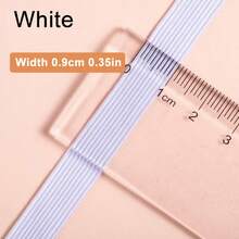 Uiewefy 39.4英寸/78.7英寸高弹缝纫松紧带，弹力橡皮筋，DIY手工，服装辅料，缝纫松紧带，简约设计，中性色调，耐用材质，精湛工艺 - 白色 - 查看 10