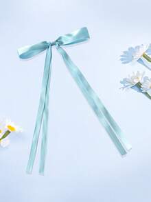 1Pc 6 Inch Hair Bow Fashionable Teens Girl Tassel Ribbon Bowknot Hair Bows With Clips With Small Long Tail For Festivals Party - A - View 12