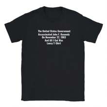 Camiseta unisex de algodón suave con diseño gráfico personalizado "Gobierno de EE. UU. asesinado" - Regalo personalizado - Negro 2 - Ver 1