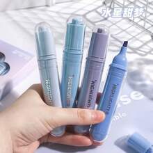 4pcs Fluorescent Highlighter Pen Set - Large Double-Headed Markers, Suitable For Note-Taking, Journaling And Traveling, Eye-Friendly Doodle Pens, School And Office Supplies - Sets - View 9