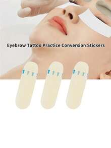 10/20/30/50 Pcs Silicone Eyebrow Practice Stickers - Semi-Permanent Makeup Simulated Skin, Natural Eyebrow Training Stickers, Beginner Eyebrow Design Conversion Template - Multicolor - View 7