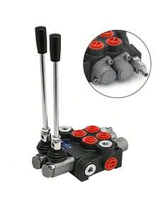 Hydraulic Valve 2 Spool Hydraulic Directional Control Valve 11gpm Hydraulic Control Valve Double Acting For Tractors Loaders Tanks - màu đen - Xem 9