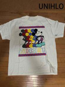 Disney UNIHLO Mickey  Print  Summer Casual Versatile Pure Cotton T-Shirt Suitable For Any Place - 白色 - 查看 1
