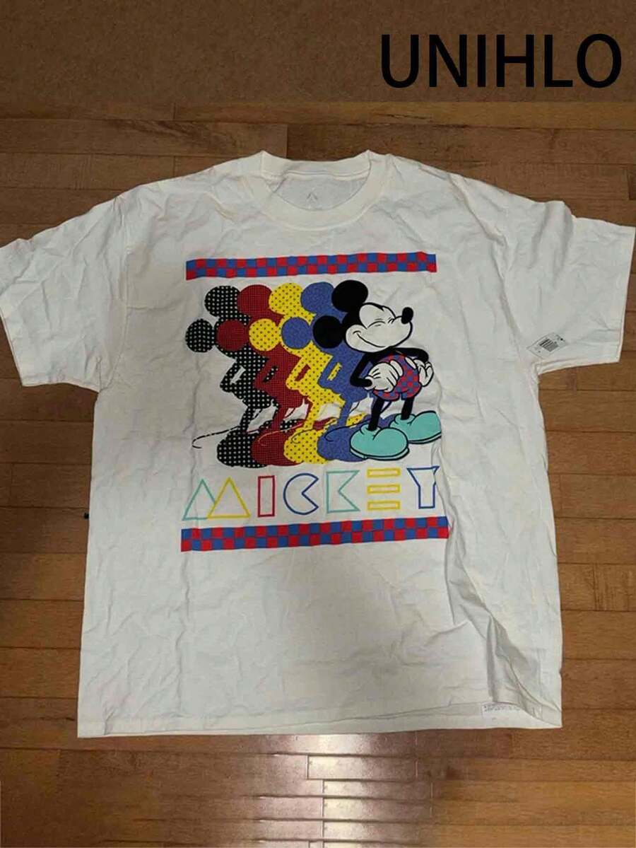 Disney UNIHLO Mickey  Print  Summer Casual Versatile Pure Cotton T-Shirt Suitable For Any Place - 白色 - 查看 1