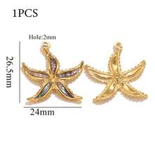 1pc 304 Stainless Steel 18K Gold-Plated Manta Ray, Turtle, Starfish Ocean Element Pendant DIY Charm Jewelry Necklace Bracelet Making Accessories - Hanging Ornament - View 17