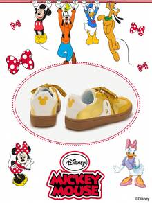 Disney 1 Pair Kids' Sneakers, Suitable For Daily Wear, Festivals, Sports, Outdoor Activities, Comfortable, Non-Slip, Durable, Breathable (Boys' Sneakers, Boys' Skate Shoes, Kids' Sports Shoes, Girls' Sneakers, Girls' Skate Shoes) - Yellow - View 3