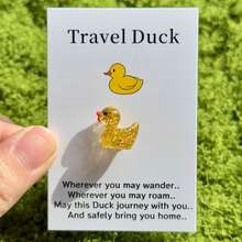 5pcs/10pcs Cute Little Yellow Duck Pocket Hug Card, Perfect For Gifting To Friends Who Love Cute Things, Daily Sharing, Graduation Souvenirs, Travel Gifts, And Weddings - Multicolor - View 14