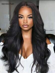 Hair 13x4 Glueless Yaki Straight Wig With 4C Curly Baby Hair Pre Plucked Kinky Edge Hairline Pre Cut Lace Closure Wigs Yaki Straight Human Blended Hair Ready To Go Wig Bleached Knots 180% Density 8-36Inch Natural Black - Natural & Black - View 4