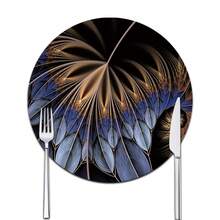 双面防滑PU隔热垫桌垫耐热餐垫饮料杯垫厨房餐具沥水垫可水洗桌面垫适用于节日用餐和厨房餐桌羽毛图案 - 白色 - 查看 18