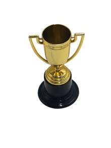 12pcs Plastic Gold Trophy, Party Awards Props, Photography Props, Sports Prizes, Game Souvenirs, Competition Awards - Multicolor - View 4