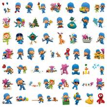 56PCS Pocoyo Decal Set, High-Quality Scrapbook Decals, Diary And Notebook Customization, Bumper And Skateboard Vinyl Decals, Water Bottle And Notebook Cartoon Adhesive Stickers, Helmet And Car Decal Collection, Mixed Cartoon Characters, Reusable, Irregularly Shaped Self-Adhesive Vinyl Decals - Multicolor - View 6
