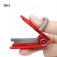 10把/5把/2把带指环的采摘刀，小型蔬菜切割工具，适用于采摘豆类、葡萄、水果、蔬菜，以及修剪花园植物和鲜花。 - A - 查看 10