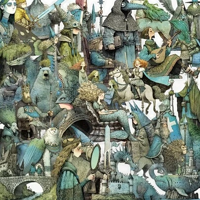 50 st klistermärken med sagoliknande magiska världar, PET-material för anteckningsbok, laptop, telefonfodral, bagage, gitarrdekoration