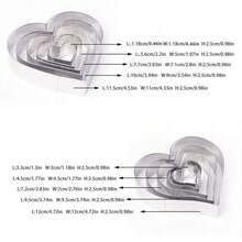 6pcs Round Cookie Cutters, Essential Baking Kitchen Tools, Suitable For Dough, Restaurant, Packaging, Back To School - Stainless Steel Version - View 8