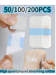 50/100/200pcs Transparent Waterproof Breathable Bandages, Skin-Friendly, Flexible And Elastic - White - View 3