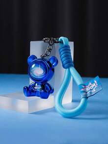 1pc Starry Sky Bear Keychain Pendant, Cute Cartoon Couple Keyring, Backpack Charm, Car Key Chain - Star Bear Pendant - View 10