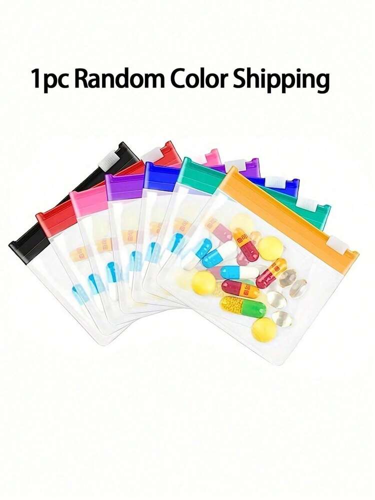 1pc Portable Medicine Bag, Cute Storage Bag With Cartoon Pill & Syringe,Compact Pill Organizer & First - Pouch,Portable Medical Kit,Travel - Friendly Medication Storage For Daily/Outdoor/Travel/Dorm, Essential For Health - Conscious & On - The - Go Users, Must - Have Medical Accessory,Multi Functional Fabric Small Medicine Bag - Multicolor - View 14