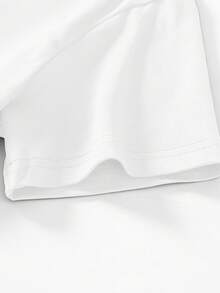 Disney Mickey Mouse Glitch Effect Neon Wow Art Printed Pattern T-Shirts For Girls - Children's Clothing Design Short-Sleeved Casual And Cute Style Comfortable And Casual Wear All Year Round Suitable For Parties And Play Machine Washable Gift Children's Clothing Girls' Short-Sleeved Shirts - 白色 - 查看 4