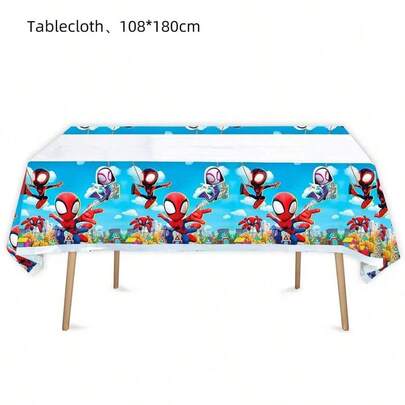  1pc Marvel Spider-Man Tablecloth, Spider-Men From Multiple Universes Tablecloth, Adds Magical Atmosphere To Parties, Essential Tablecloth Gift For Holidays, Parties, New Year, Valentine''s Day, Easter