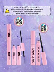 560pcs DIY Eyelash Extension Kit, Includes Adhesive, Sealant, Eyelash Glue Remover, Tweezers, Eyebrow Brush, 30D+40D+50D+60D/50D+60D+80D+100D Thick Single Cluster False Eyelashes, Long Soft Faux Mink Lashes, Suitable For Cat Eye Makeup, Beauty Parties And Travel - Multicolor - View 3