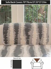 1件加厚绒面沙发垫套，柔软棉法兰绒沙发座垫保护套，现代简约防滑沙发套，防尘可水洗，适用于卧室、办公室、客厅、L型沙发、1/2/3/4人沙发 - 深灰色 - 查看 20