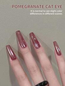 XEIJAYI 1瓶15毫升粉色猫眼甲油胶，UV/LED灯固化，持久速干甲油胶 - 女士理想礼物 - 乾枯玫瑰色 - 查看 4