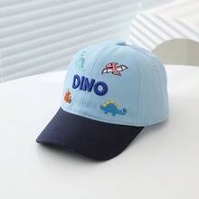 1顶适合3-8岁幼儿男童的恐龙刺绣棒球帽，男女童通用防晒可调节牛仔拼接棒球帽，春夏款 - 1PC - 查看 13