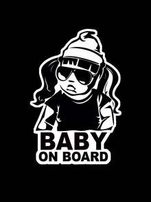 1张乙烯基“车内有婴儿”贴纸，趣味儿童汽车窗贴，耐用防水，易于粘贴和移除 - 惡搞小孩 - 查看 14