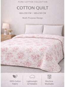 100% Cotton Quilt Bedspread – Lightweight Multi-Purpose Coverlet – All Season – Made In Turkey 160*230 180*230 - Multicolor - View 2