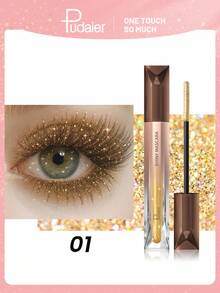 Pudaier 钻石闪耀睫毛膏 - 防水、防晕染、珠光效果、浓密纤长、持妆12小时 - 01 - 查看 1