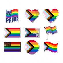 Pack 9 Pcs LGBT Pride Gay Sticker For Cars Trucks Laptops Vehicles Window Helmets Computers Motorcycles Bumper Stickers Removable Waterproof Vinyl Decals Car Exterior Accessories - Niềm tự hào A118 - Xem 7