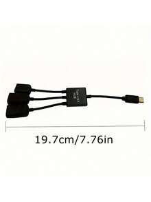 Cáp truyền dữ liệu OTG đa chức năng, kết nối bàn phím, chuột, ổ USB văn phòng cho điện thoại di động và máy tính bảng Android Type-C, bộ chia USB tốc độ cao 3 trong 1, trạm kết nối, hub Type-C, phù hợp với các thiết bị cổng DC như máy tính xách tay, bộ định tuyến, máy ảnh, máy in, quạt nhỏ, đèn bàn, v.v. - màu đen - Xem 8