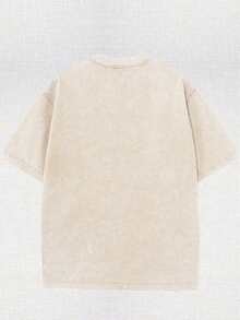 EWH Vintage Washed Oversized T-Shirt - JJK Anime Graphic Tee,Soft Cotton Casual Streetwear Apparel,Unisex Top, Gift For JJK Fans, Anime Aesthetic Outfit, Anime Gift - 杏色 - 查看 2